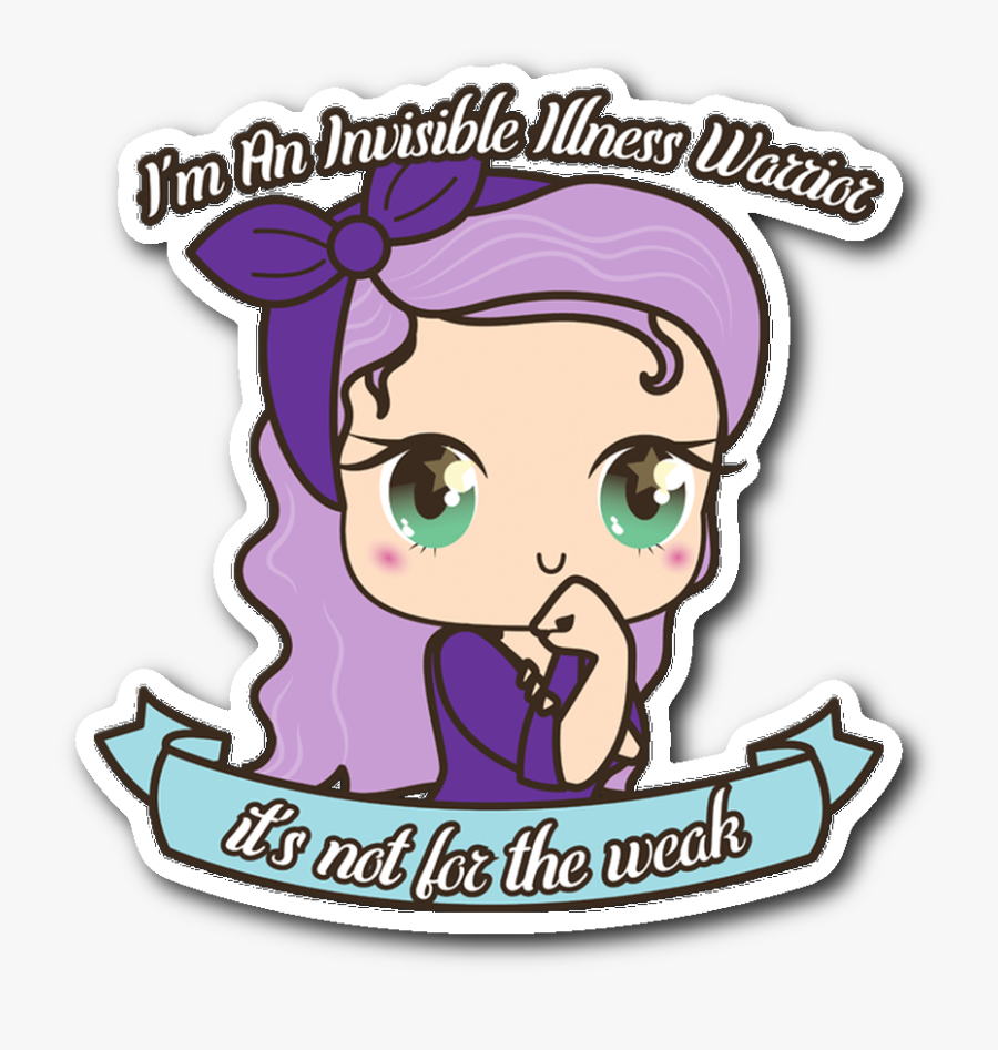 Cute Invisible Illness Warrior Sticker - Invisible Illness T Shirt, Transparent Clipart