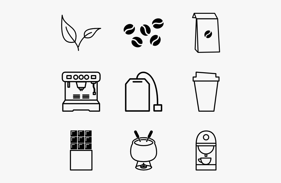 Clip Art Icons Free Vector Linear - Coffee Icons Vector Free, Transparent Clipart