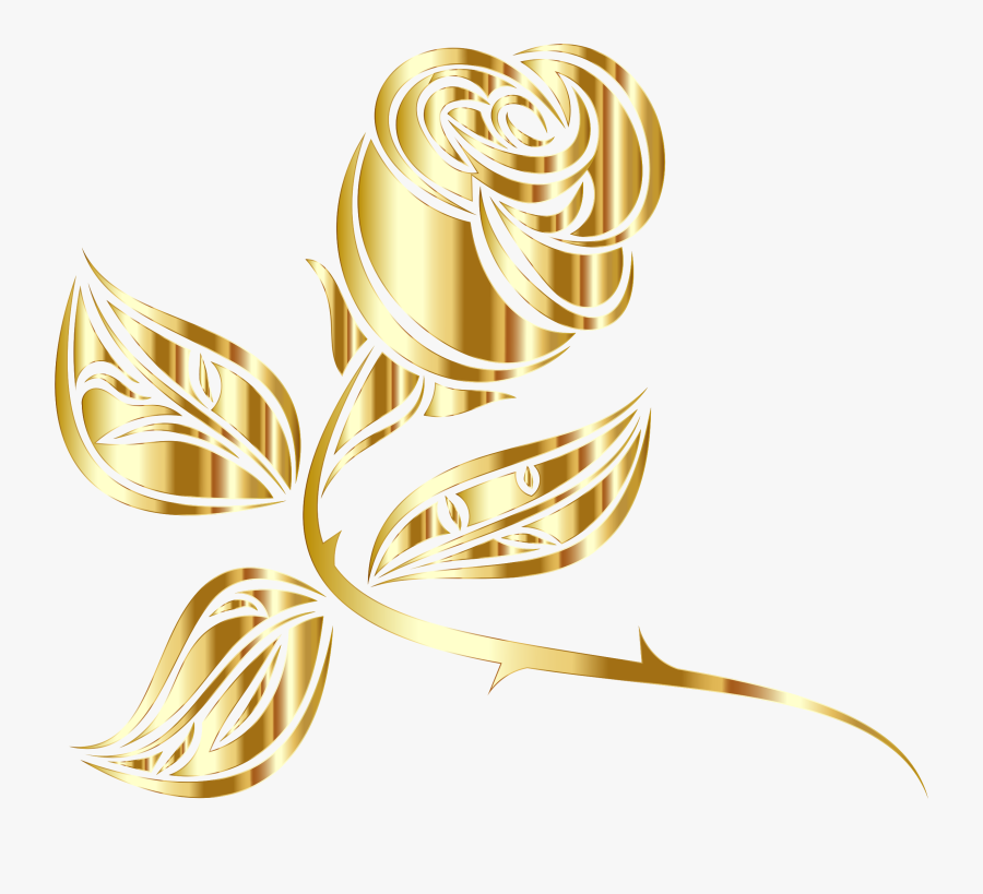 Clipart Rose Thorn - Rose Gold Rose Clipart, Transparent Clipart