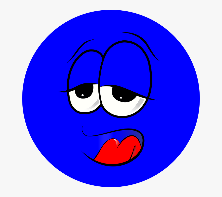 Face Yawn Eyes Mouth Emotion Blue White Language, Transparent Clipart