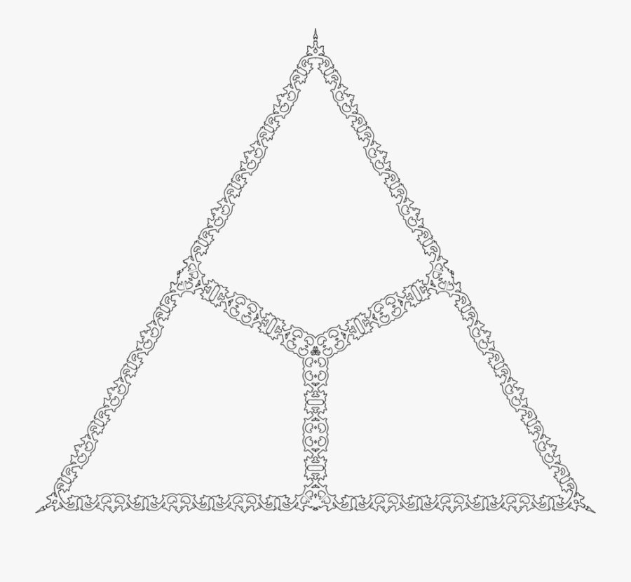 Triangle,chain,metal - Line Art, Transparent Clipart
