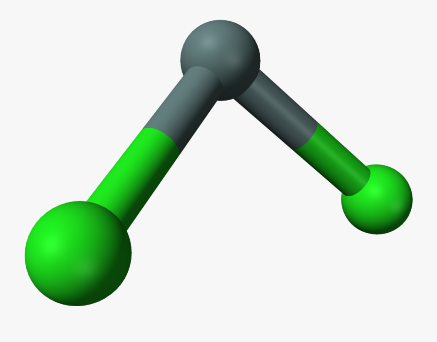 File Tin Dichloride D Balls Png Wikimedia - Tin Molecule 3d Model, Transparent Clipart