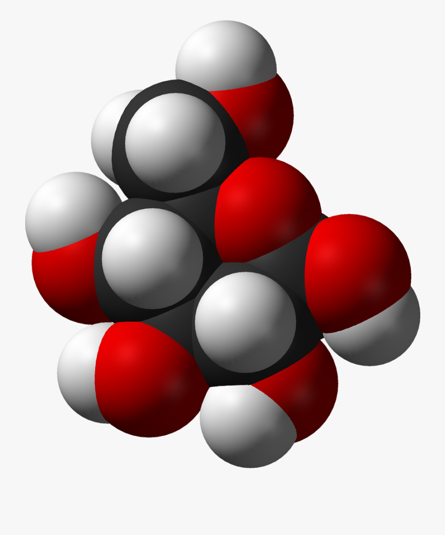 48709 - Space Filling Model Of Glucose, Transparent Clipart