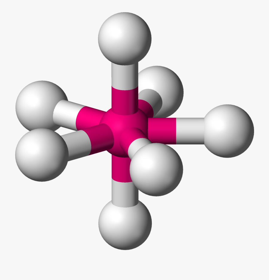 Molecule Clipart Electron - Structure Of A Molecule With 7 Bonding Domains, Transparent Clipart
