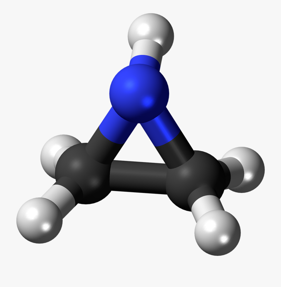 Aziridine Molecule Nitrogen Free Picture - Ethylene Oxide, Transparent Clipart