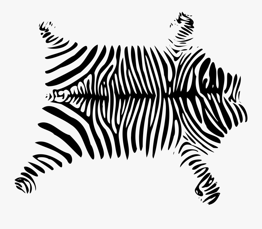 Free Zebra Skin - Animal Skin Clipart Black And White, Transparent Clipart