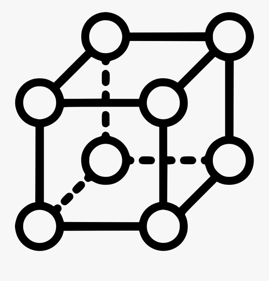 Clipart Freeuse Stock Molecular Lattice Molecules Crystal - Algorithm Icon, Transparent Clipart