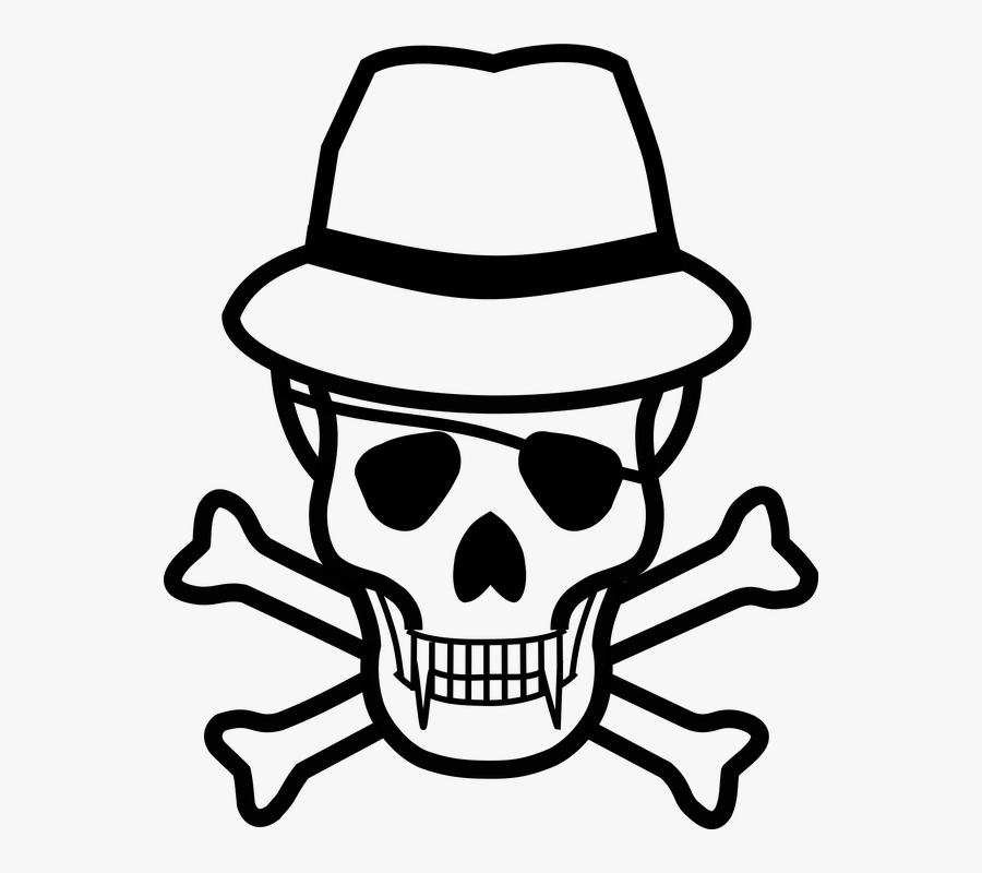 Crossbones, Hat, Jolly Roger, Skull, Skull Crossbones - Skull And Crossbones, Transparent Clipart