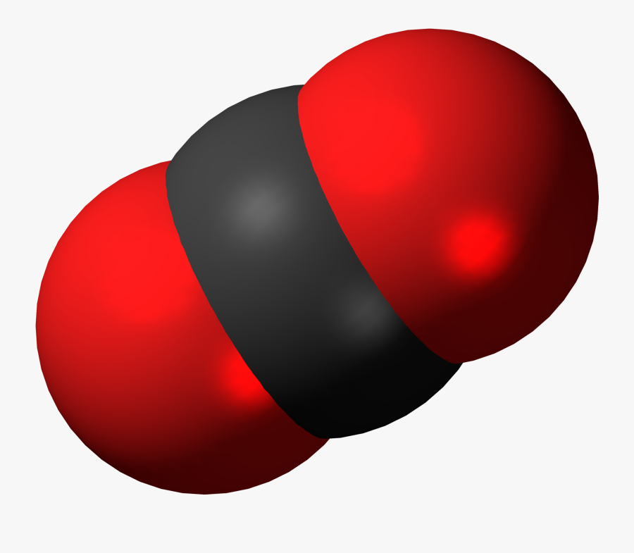 Carbon Dioxide 3d Spacefill - Model Of A Compound, Transparent Clipart