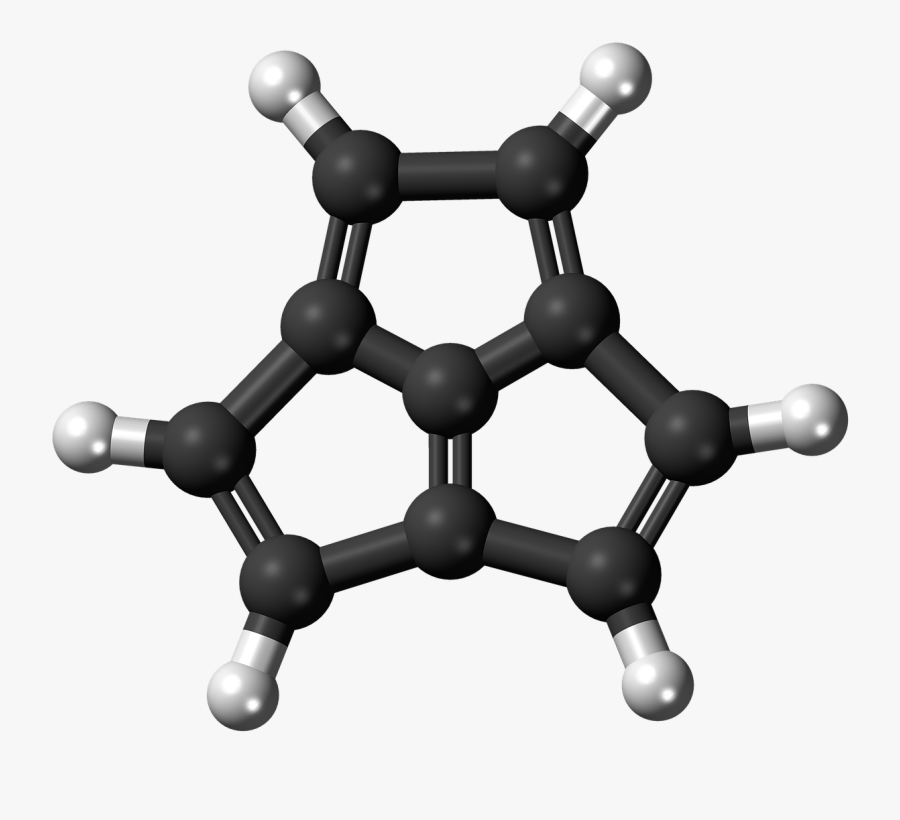 Acepentalene Hydrocarbon Molecule Png Image Clipart - Ball And Stick Caffeine, Transparent Clipart
