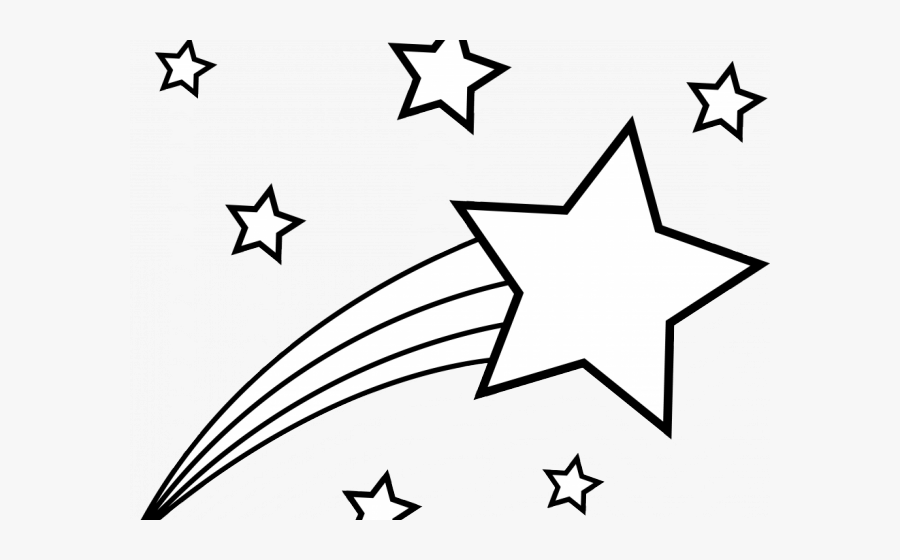 Shooting Star Clipart Black And White, Transparent Clipart