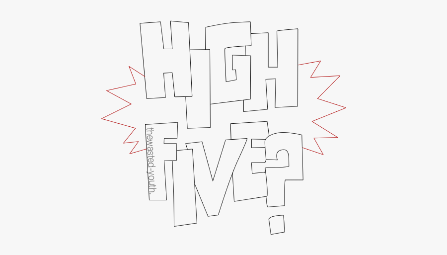 High Five Tattoo - Drawing, Transparent Clipart