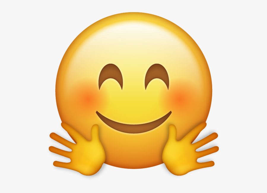 Hugging Emoji, Transparent Clipart