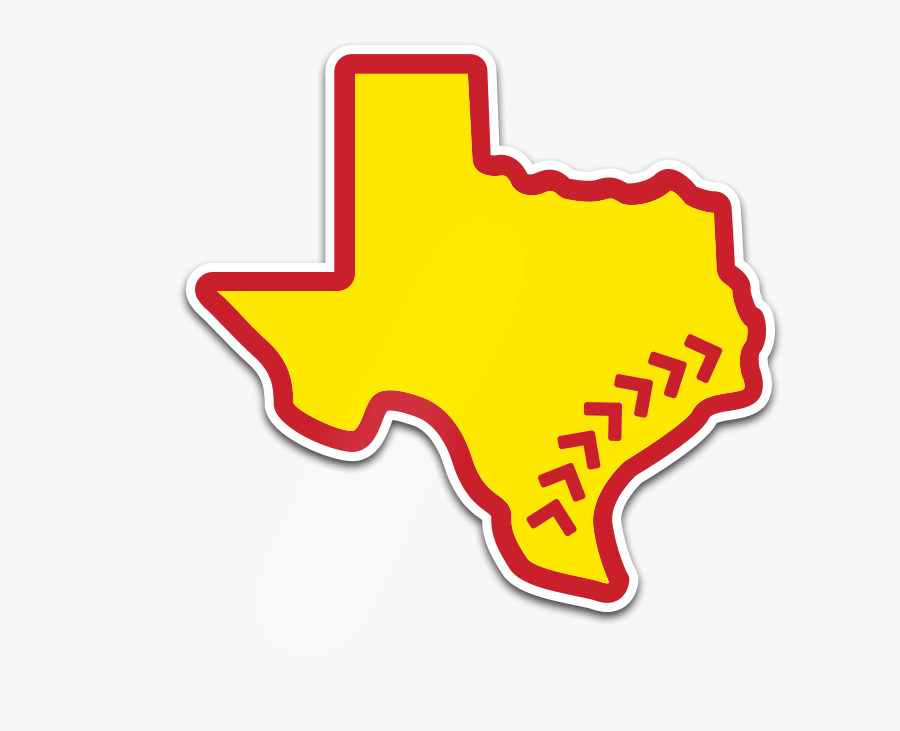 Texas With Star On Houston, Transparent Clipart