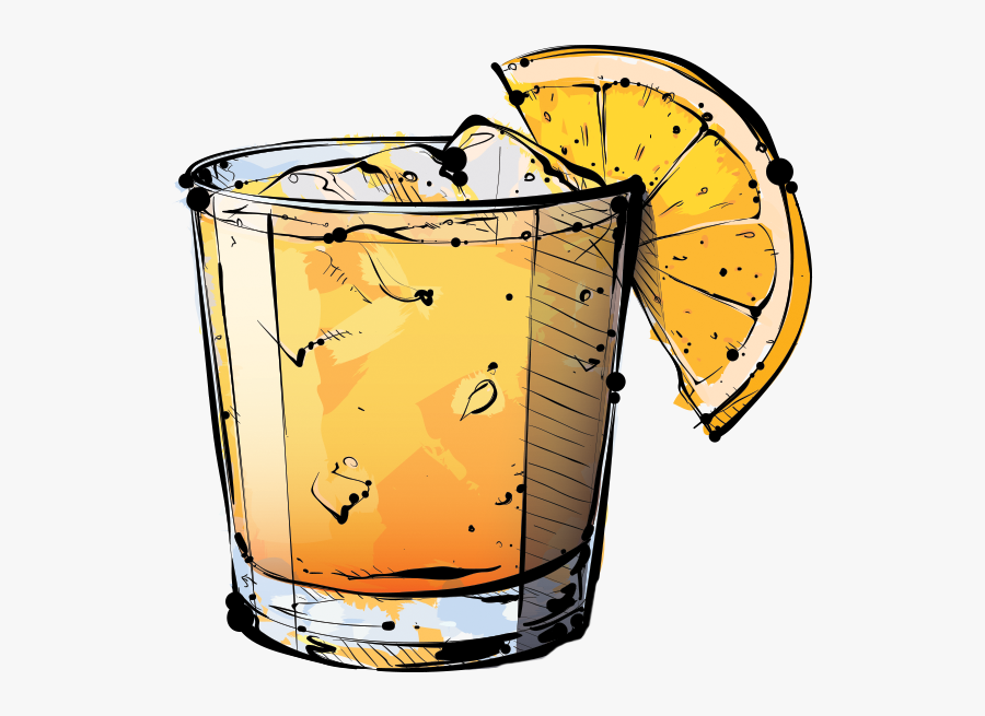 Clipart Glasses Whiskey Old Fashioned Drink Png Clipart