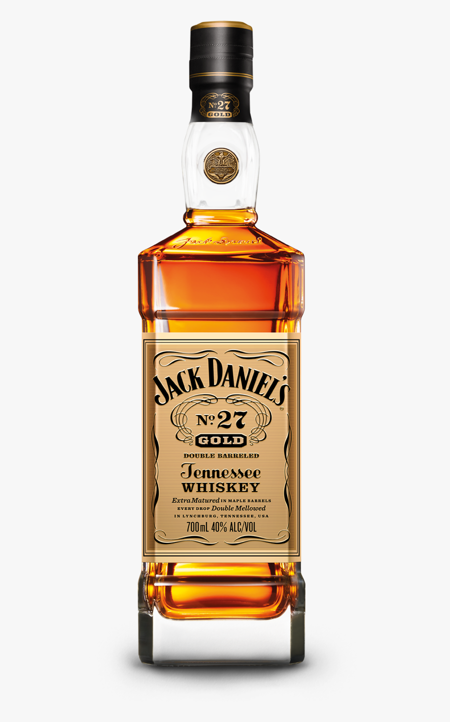 Transparent Whiskey Clipart - Jack Daniels N27 Gold, Transparent Clipart