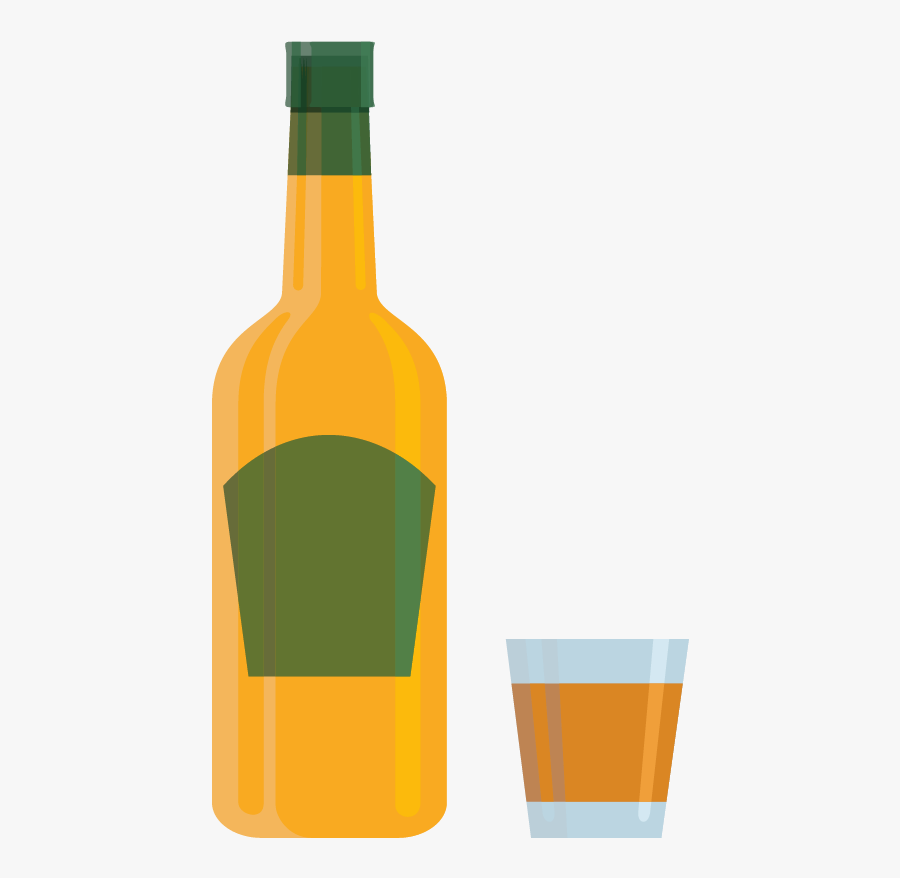 Whisky Vodka Wine Cocktail Liqueur - Whisky Bottle Vector Png, Transparent Clipart