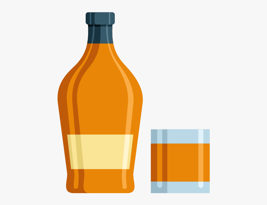 Whisky Rum Wine Distilled Beverage Liqueur - Glass Bottle, Transparent Clipart