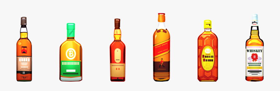 Alcohol, Bottles, Whiskey, Wine, Scotch - Alkohol Flaschen Png, Transparent Clipart