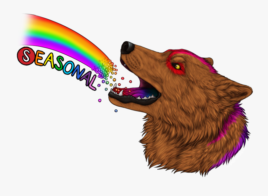 Taste The Rainbow - Skittle Wolf, Transparent Clipart