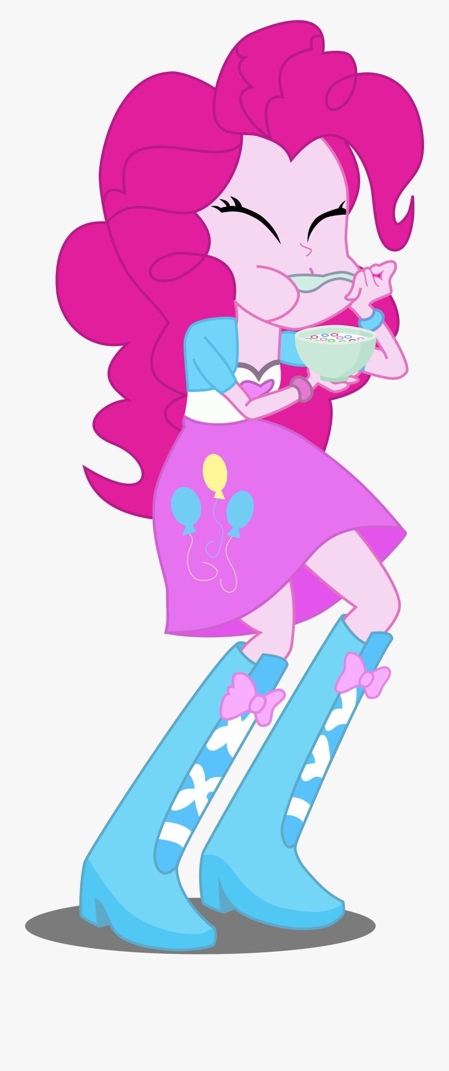 Clip Art Cartoon Girl Eating Cereal, Transparent Clipart