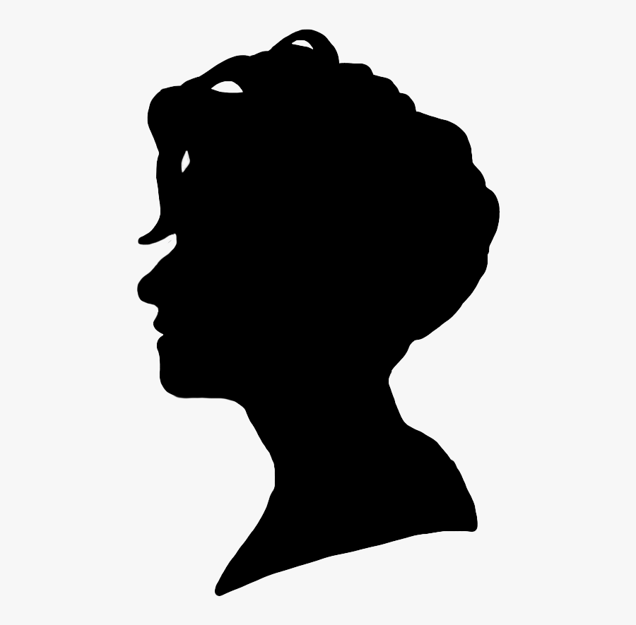 Black Silhouette Profile Female, Female Face Silhouette - Afro Woman Silhouette Free, Transparent Clipart