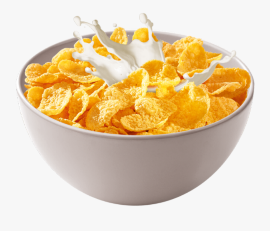 #cereal #bowl #cornflakes #breakfast #food - Cereal Corn Flakes Png, Transparent Clipart