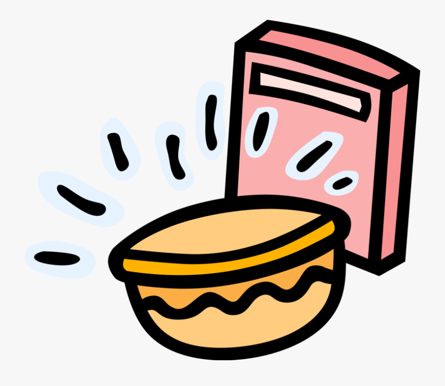 Vector Illustration Of Breakfast Cereal In Bowl With, Transparent Clipart