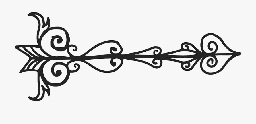 Transparent Wavy Border Clipart - Clip Art Ornate Arrow, Transparent Clipart