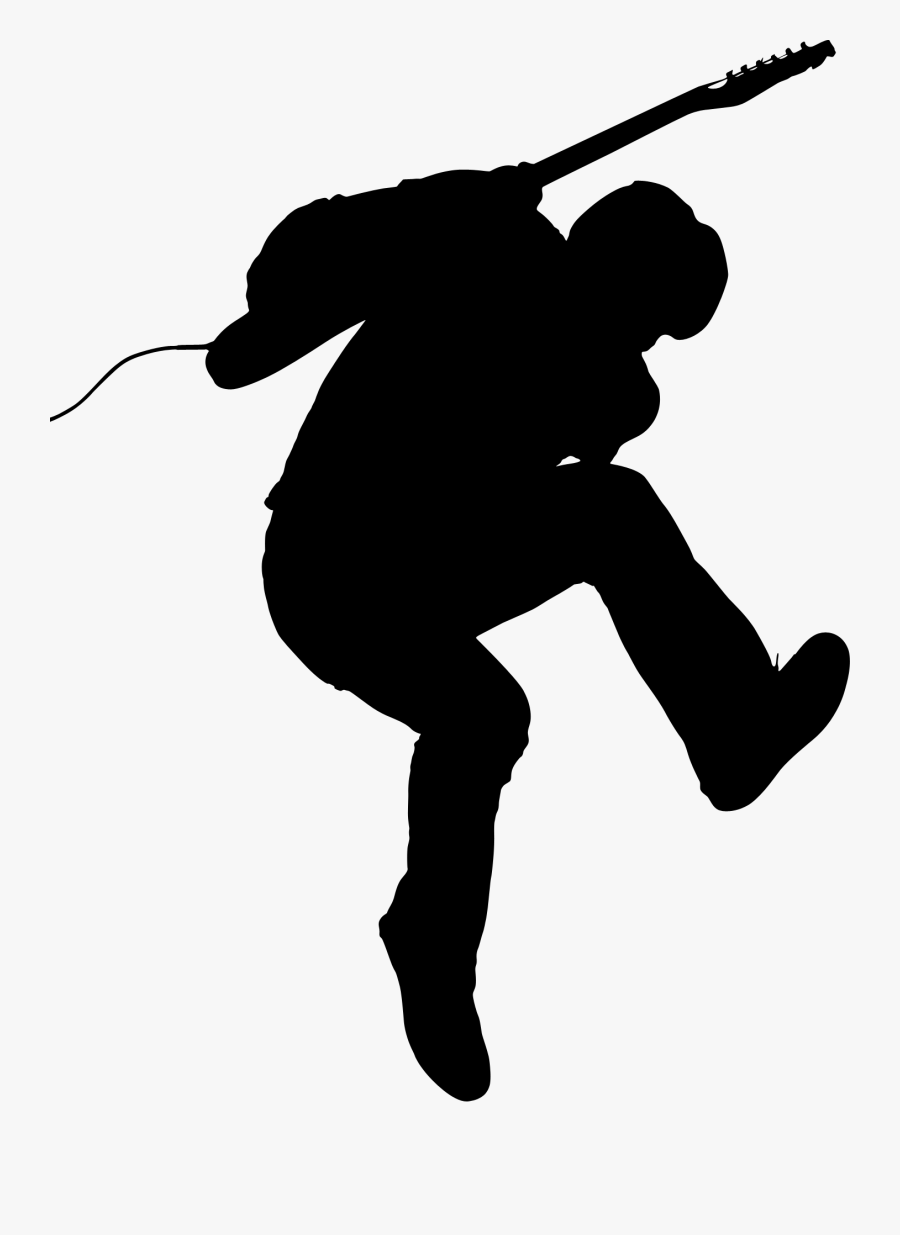 Transparent Guitar Player Clipart - Guitarist Silhouette Png, Transparent Clipart