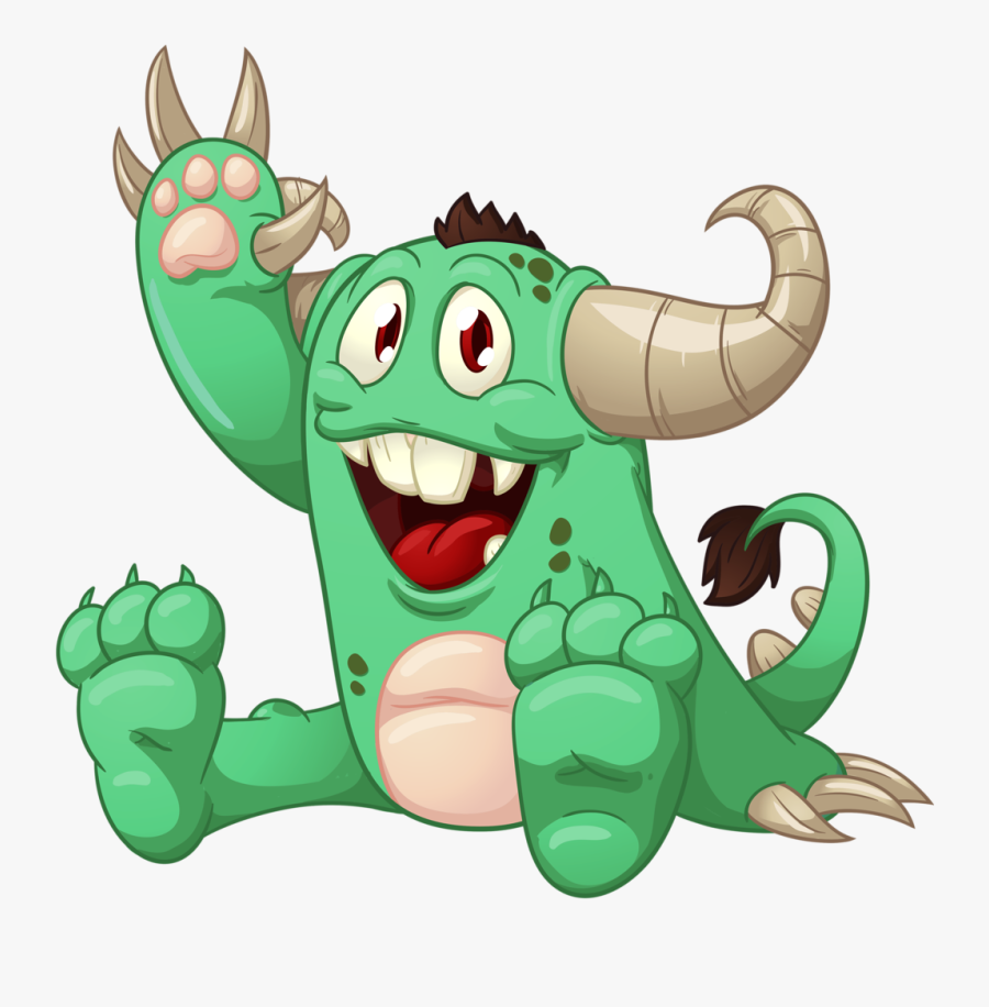 Scary Cartoon Monsters, Transparent Clipart