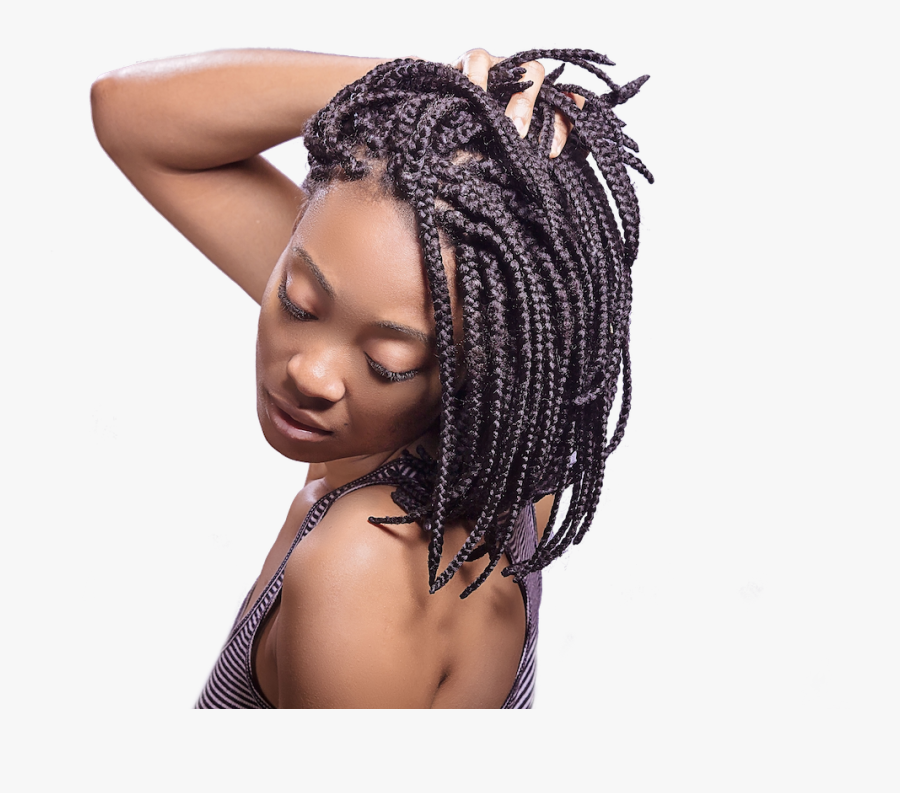 Clip Art Girl Dreads - Short Full Braided Hair, Transparent Clipart