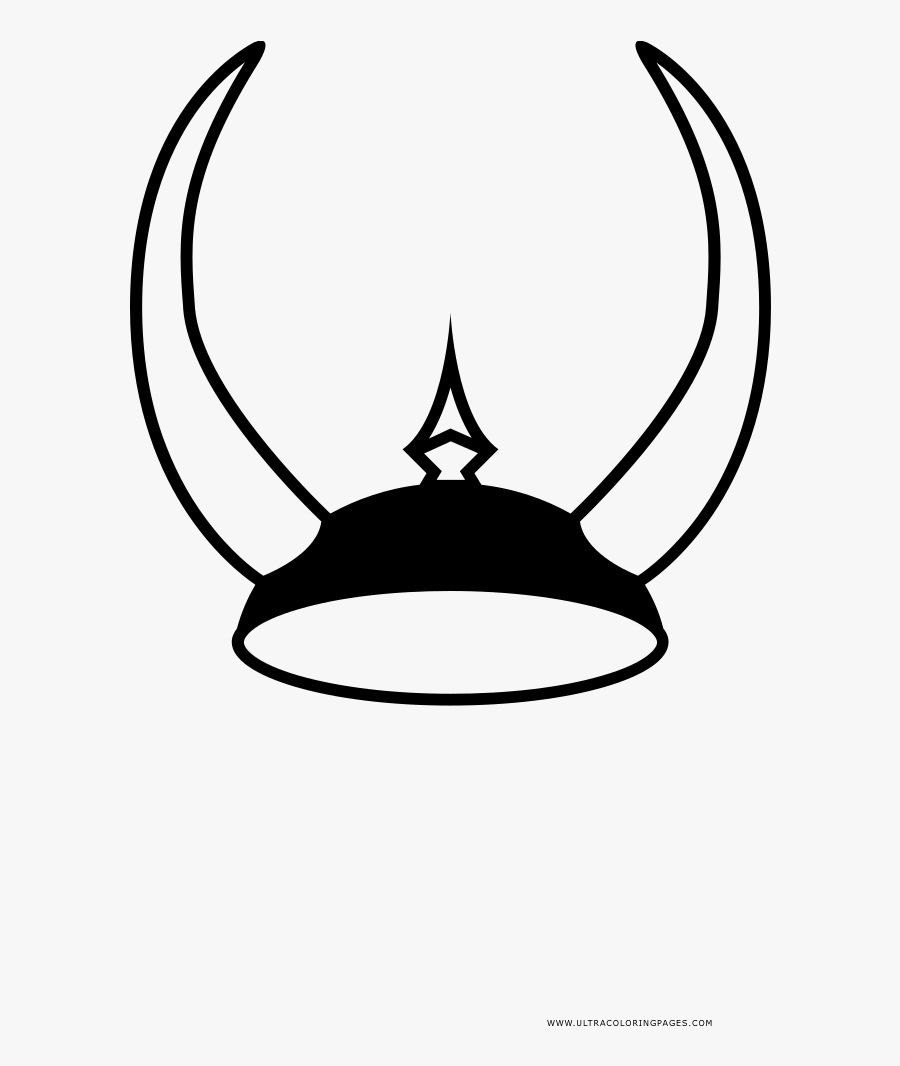 Viking Hat Coloring Page, Transparent Clipart