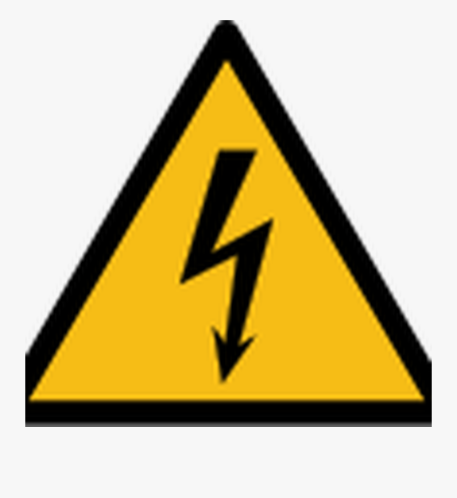 Risk Electricity Hazard High Electrical Voltage Injury - Warning Symbol, Transparent Clipart