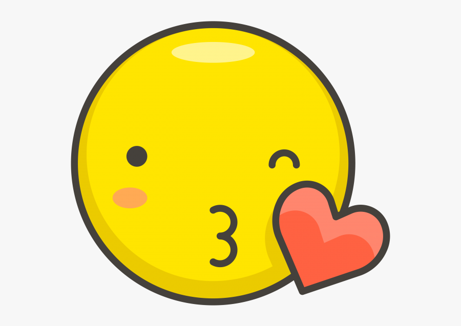 Face Blowing A Kiss Emoji - Kiss Icon, Transparent Clipart