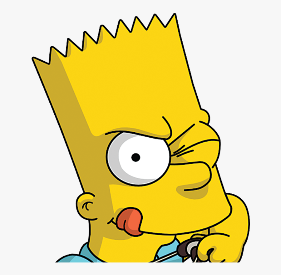 Transparent Raking Clipart - Bart Simpson Middle Finger, Transparent Clipart