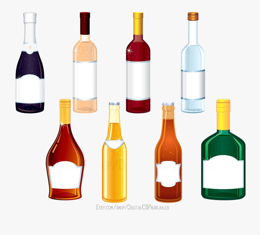Alcohol Il Fullxfull Rpuu Version Clipart Transparent - Alcohol Bottles Clipart Png, Transparent Clipart