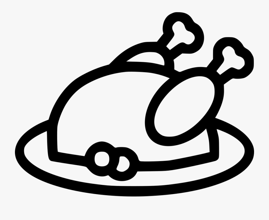Turkey Meat Dinner Feast Svg Png Icon Free Download - Dayout Icon Png Black And White, Transparent Clipart