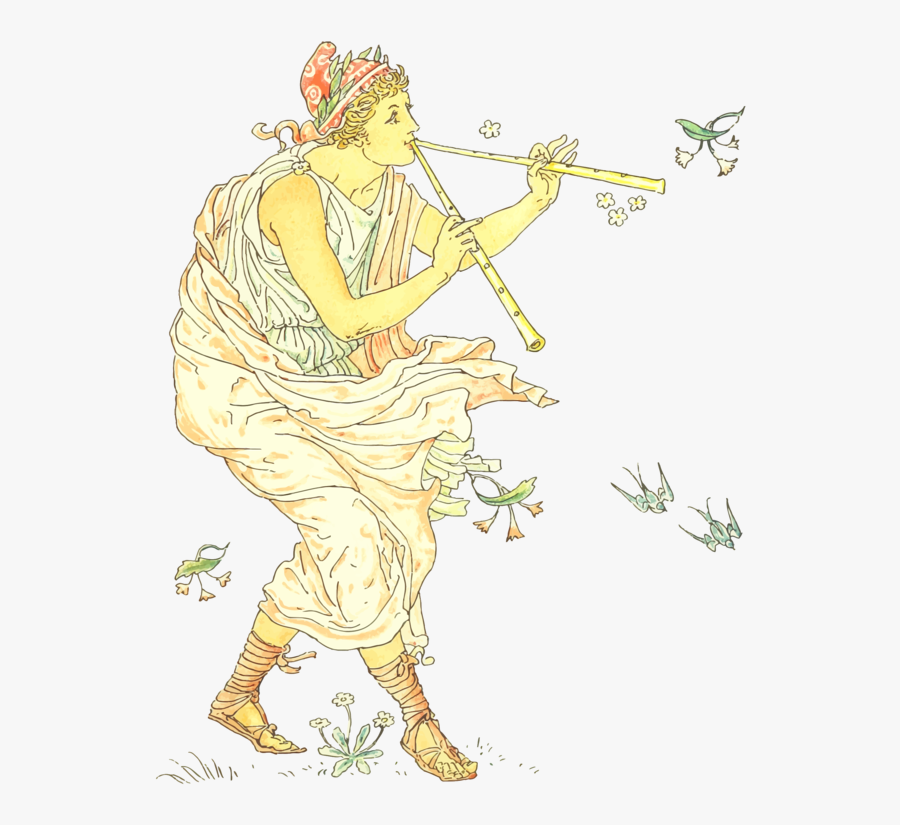 Flûte Traversière Et Fleurs, Transparent Clipart