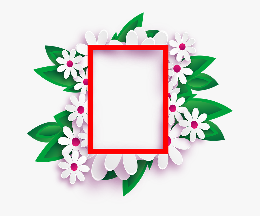 Photo Frame, Transparent Background, Flowers, March - Happy Feast Of St Ignatius Of Loyola, Transparent Clipart