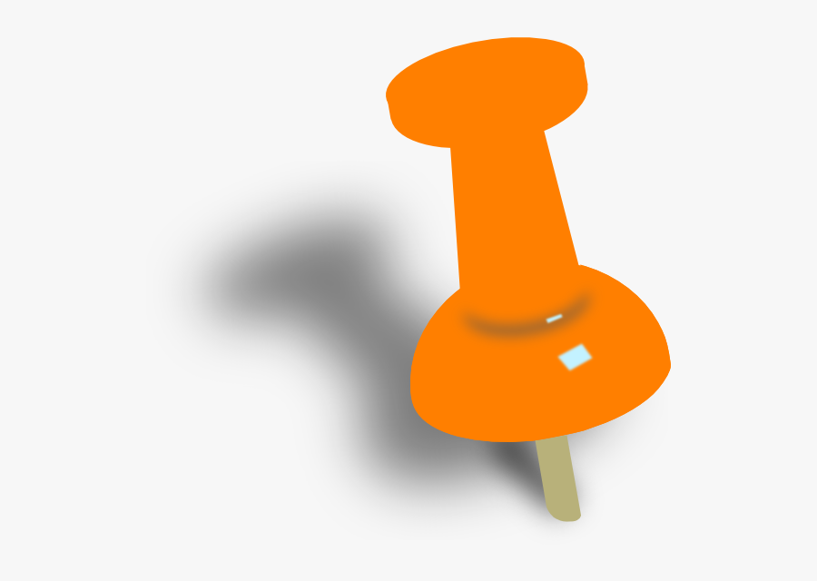 Thumbtack Clipart Chadholtz - Orange Push Pin Clipart, Transparent Clipart