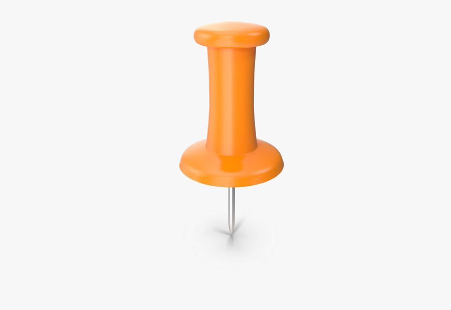 Thumbtack Png File - Orange Thumbtack, Transparent Clipart