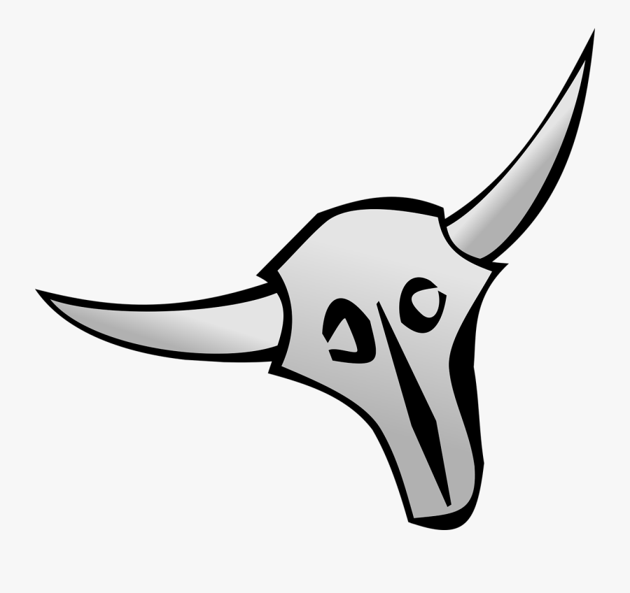Minimalist Cattle Skull - Vector Of Cow Skull Png, Transparent Clipart