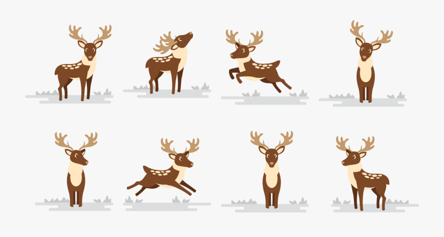 Cartoon Deer Vector, Transparent Clipart