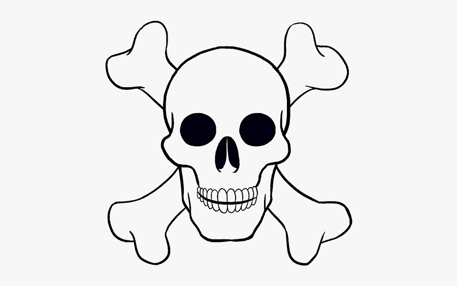 Easy Skull Drawings Free Download Clip Art - Easy Drawing Of A Skull, Transparent Clipart