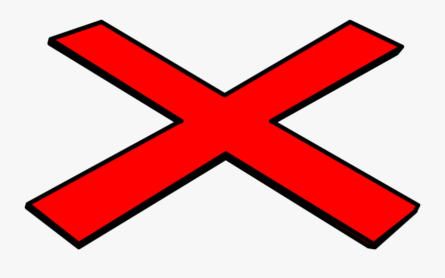 Transparent Advertisement Clipart - Transparent Background Red X, Transparent Clipart