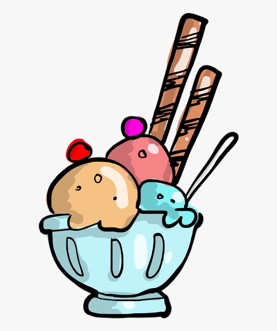 Transparent Ice Cream Clipart Png - Ice Cream Cartoon Drawing, Transparent Clipart