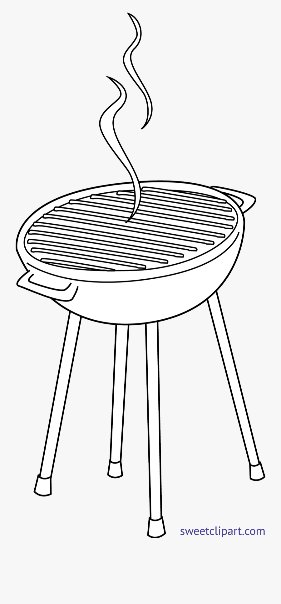 Bbq Images Lineart - Black And White Clip Art Grill, Transparent Clipart