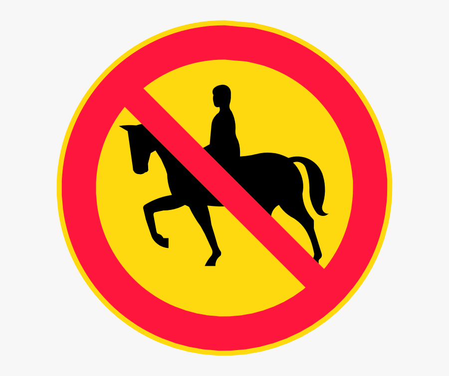 Finnish Traffic Signs - Horse And Rider Icon, Transparent Clipart