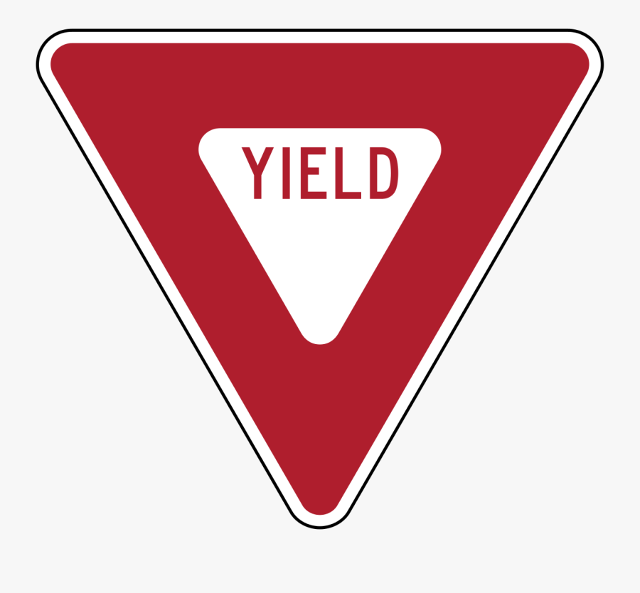 Yield Sign, Transparent Clipart